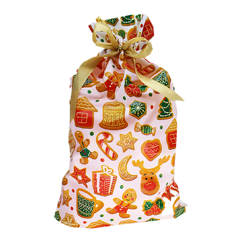 Подарки с конфетами в мешочках на новый год