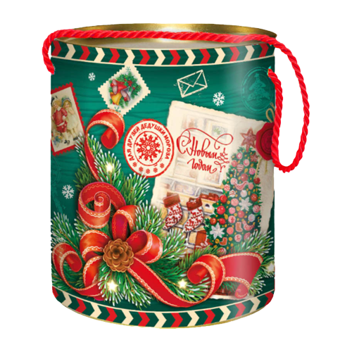 Сладкие новогодние подарки в картонной упаковке