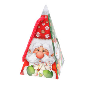 Сладкий новогодний подарок в картонной коробке "Пирамидка Дедуня" Сладкий новогодний подарок в картонной коробке "Пирамидка Дедуня"