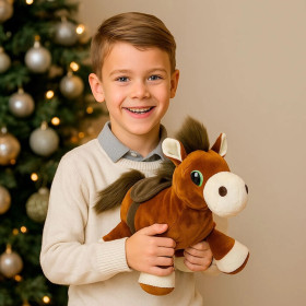 Сладкий подарок на новый год в мягкой игрушке Спирит