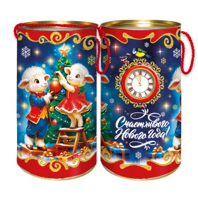 Подарок на новый год с конфетами Узорная