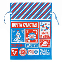 Новогодний презент с конфетами Мешок Почта