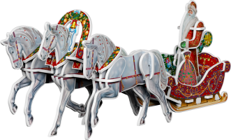 3D ПАЗЛ Тройка лошадей 3D ПАЗЛ Тройка лошадей