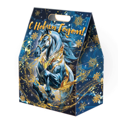 Новогодний подарок на год лошади Конь в золоте