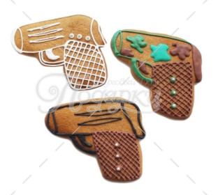 Имбирный пряник &quot;Контурный пистолет&quot;