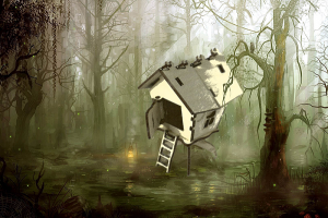 Деревянный конструктор Избушка