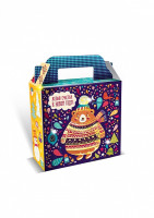 Сладкий новогодний подарок в картонной упаковке Мишка на севере