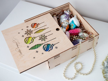 Подарок в коробке из фанеры Квадрат 3D Волшебство Подарок в коробке из фанеры Квадрат 3D Волшебство