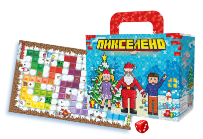 Новогодний подарок в стиле майнкрафт "Пикселенд"