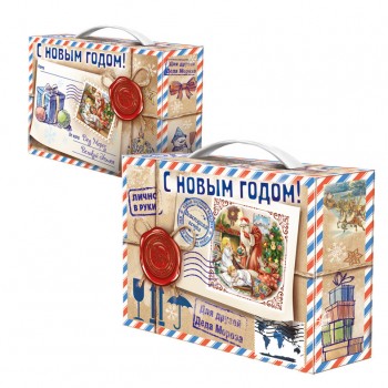 Новогодний подарок со сладостями "Посылка"