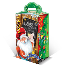 Сладкий новогодний подарок в картонной упаковке "Холодильник" Сладкий новогодний подарок в картонной упаковке "Холодильник"