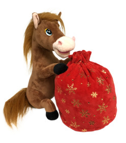 Подарок новогодний с конфетами символ года Конь Ангус Подарок новогодний с конфетами символ года Конь Ангус