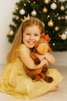 Сладкая мягкая игрушка на новый год Конь Юлий