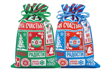 Новогодний презент с конфетами Мешок Почта