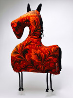 Подарок на новый год Подушка детская Лошадь с логотипом Подарок на новый год Подушка детская Лошадь с логотипом