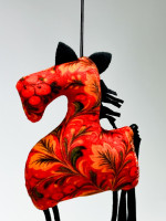 Подарок на новый год Елочная игрушка Лошадь с логотипом