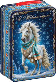 Презент на новый год чемодан с лошадью Грация Презент на новый год чемодан с лошадью Грация