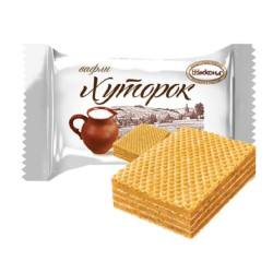 Конфеты шоколадно-вафельные "Коровка", "Пломбирок" или "Хуторок"