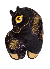 Подарок на новый 2026 год Лошадь подушка черная Подарок на новый 2026 год Лошадь подушка черная