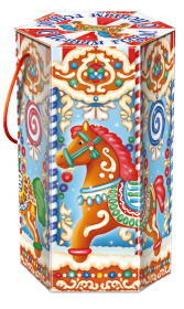 Новогодний подарок с конфетами Карусель