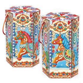 Новогодний подарок с конфетами Карусель Новогодний подарок с конфетами Карусель