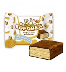 Конфеты шоколадно-вафельные "Коровка", "Пломбирок" или "Хуторок"