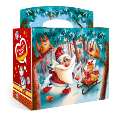 Новогодний подарок со сладостями "Лабиринт"