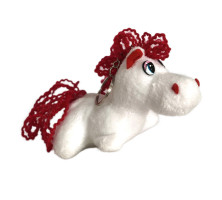 Мягкая игрушка брелок лошадка Малинка Мягкая игрушка брелок лошадка Малинка