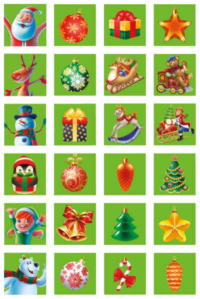 Настольная игра Новогоднее МЭМО в пакетике