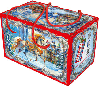 Сладкий подарок на Новый год с лошадьми Морозец