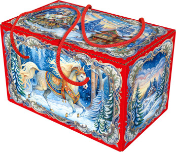 Сладкий подарок на Новый год с лошадьми Морозец