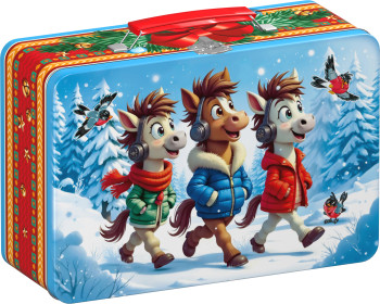 Новогодний подарок с конфетами чемоданчик Морозыч Новогодний подарок с конфетами чемоданчик Морозыч