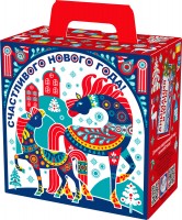 Новогодний подарок с конфетами Орнамент