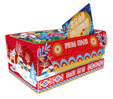 Сладкий новогодний подарок в картонной упаковке Подарочек