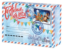 Новогодний подарок со сладостями "Открытка" Новогодний подарок со сладостями "Открытка"