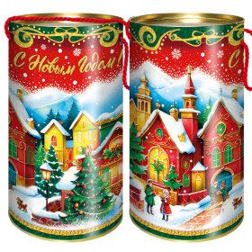 Сладкий новогодний сувенир в тубе Праздник Сладкий новогодний сувенир в тубе Праздник