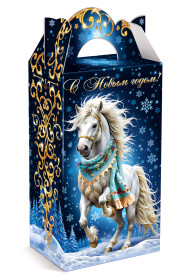 Сладкий подарок на Новый 2026 год лошадь Снежка
