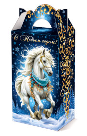 Сладкий подарок на Новый 2026 год лошадь Снежка