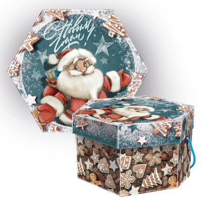 Премиальный новогодний подарок в шляпной коробке Стиль-ка