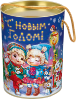 Сладкий новогодний сувенир в тубе У Елочки