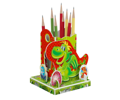 3Д пазл карандашница "Домашние помощники №2" (Дракоша) 3Д пазл карандашница "Домашние помощники №2" (Дракоша)