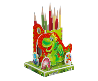 3Д пазл карандашница "Домашние помощники №2" (Дракоша) 3Д пазл карандашница "Домашние помощники №2" (Дракоша)