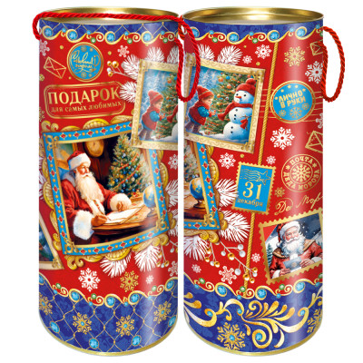Подарок на новый год с конфетами Традиция