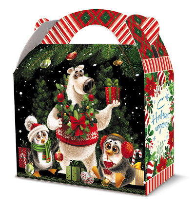 Новогодний подарок со сладостями Умка и друзья Новогодний подарок со сладостями Умка и друзья