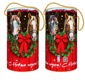 Новогодний сладкий подарок в тубе Вместе весело